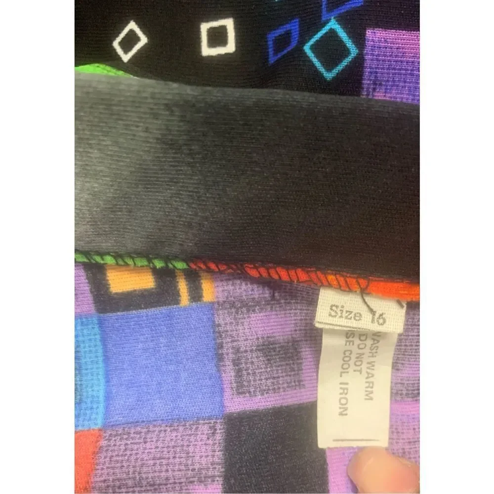Vintage 80's Pixel A-Line Skirt